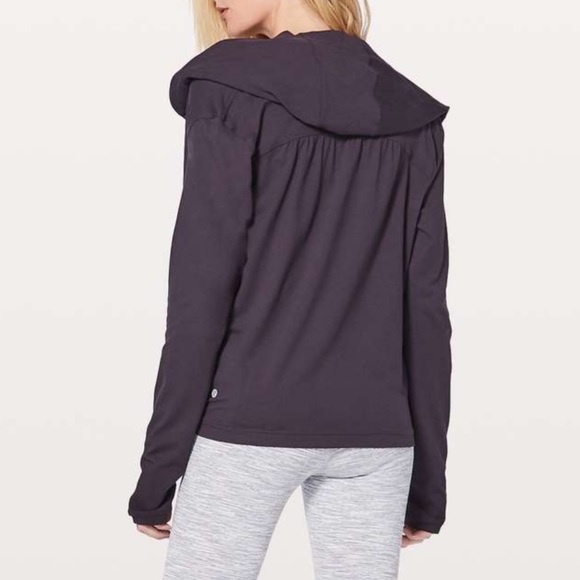 Lululemon Ready To Rulu Wrap Hooded Jacket 6/Small Boysenberry Dark Purple Yoga - Picture 8 of 16